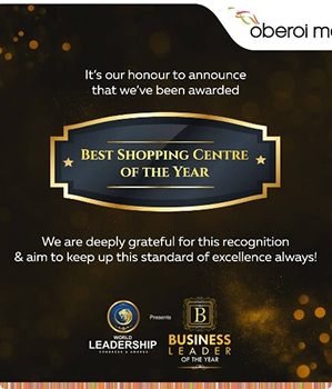 ‘Best Shopping Centre’&nbsp;of the year Award 2023